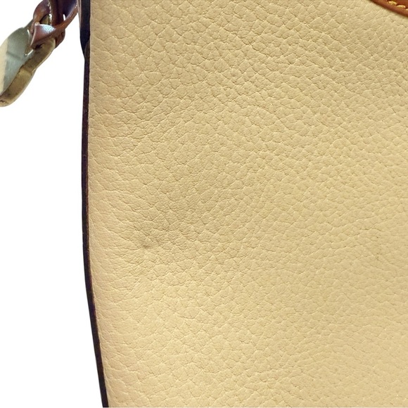 Dooney & Bourke VINTAGE Hobo Bone Brown Pebbled Leather Bag Shoulder Crossbody - Picture 10 of 13